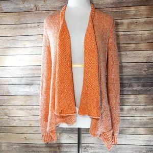 Anthropologie Moth Coral Winnie Draped Cardigan
